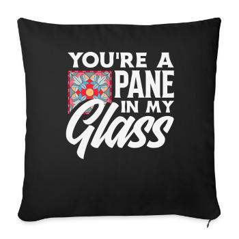Stained Glass Art Stained Glass Artist - Sofa pillowcase 17,3'' x 17,3'' (45 x 45 cm) - black - Front