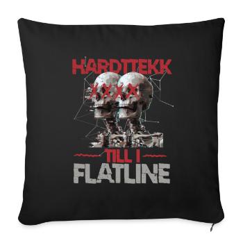 Hardtekk Till I Flatline Tekke Ostdeutschland - Sofa pillowcase 17,3'' x 17,3'' (45 x 45 cm) - black - Front