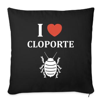 Woodlouse - Sofa pillowcase 17,3'' x 17,3'' (45 x 45 cm) - black - Front