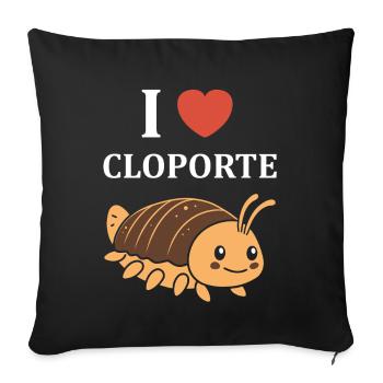 Woodlouse - Sofa pillowcase 17,3'' x 17,3'' (45 x 45 cm) - black - Front
