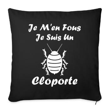 Woodlouse - Sofa pillowcase 17,3'' x 17,3'' (45 x 45 cm) - black - Front