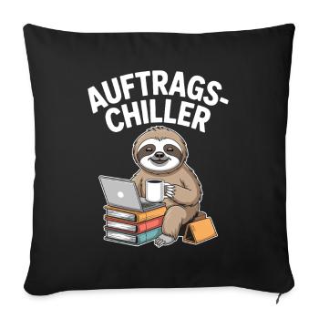 Commander Chiller Commander Chiller Bureau Sloth - Housse de coussin décorative 45 x 45 cm - noir - Devant