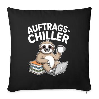 Commander Chiller Commander Chiller Bureau Sloth - Housse de coussin décorative 45 x 45 cm - noir - Devant
