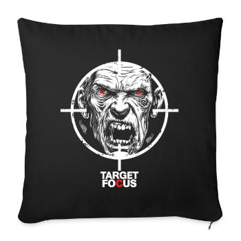Egoshooter Target Focus Shooter Jeu de Jeux de Zombies - Housse de coussin décorative 45 x 45 cm - noir - Devant