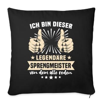 Demolition Expert Sayings - Sofa pillowcase 17,3'' x 17,3'' (45 x 45 cm) - black - Front