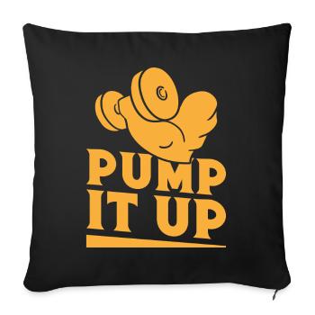 Fitness Fanatics Pump It Up Calisthenics Gym - Sofakissenbezug 45 x 45 cm - Schwarz - Vorne