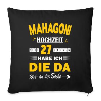 Mahogany Wedding 27th Wedding Anniversary Husband - Sofa pillowcase 17,3'' x 17,3'' (45 x 45 cm) - black - Front