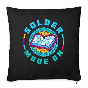 Stained Glass Art Stained Glass Artist - Sofa pillowcase 17,3'' x 17,3'' (45 x 45 cm) - black - Front