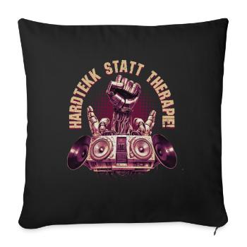 Hardtekk Tekke East Germany - Sofa pillowcase 17,3'' x 17,3'' (45 x 45 cm) - black - Front