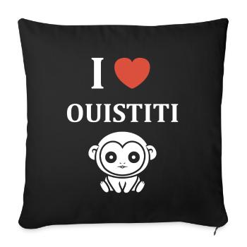 marmoset - Sofa pillowcase 17,3'' x 17,3'' (45 x 45 cm) - black - Front