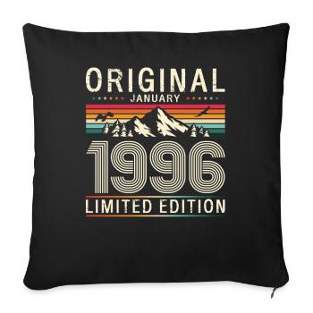 30e anniversaire Original janvier 1996 - Housse de coussin décorative 45 x 45 cm - noir - Devant