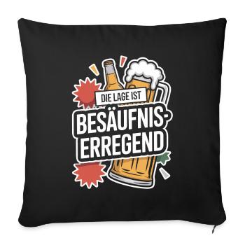 L’endroit est une bière de soirée alcoolisée - Housse de coussin décorative 45 x 45 cm - noir - Devant
