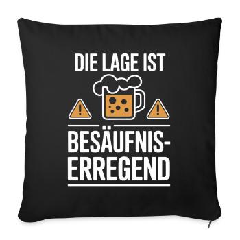 L’endroit est une bière de soirée alcoolisée - Housse de coussin décorative 45 x 45 cm - noir - Devant