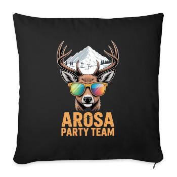Équipe Arosa Party Après Ski - Housse de coussin décorative 45 x 45 cm - noir - Devant