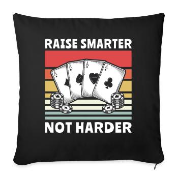 Poker Poker Joueurs - Housse de coussin décorative 45 x 45 cm - noir - Devant