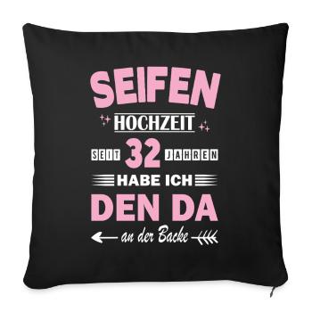 32 Years Relationship Anniversary Wedding Anniversary - Sofa pillowcase 17,3'' x 17,3'' (45 x 45 cm) - black - Front