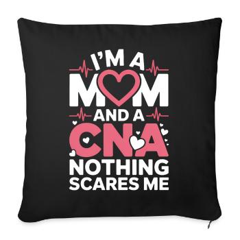 Caregiver Saying Funny Caregiver Gift - Sofa pillowcase 17,3'' x 17,3'' (45 x 45 cm) - black - Front