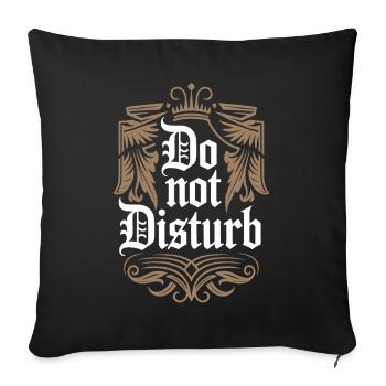 Do Not Disturb Sloth Anti Social - Sofa pillowcase 17,3'' x 17,3'' (45 x 45 cm) - black - Front