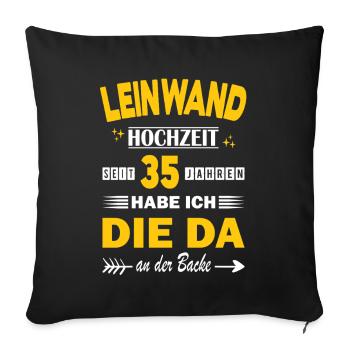 35 Years Relationship Anniversary Wedding Anniversary - Sofa pillowcase 17,3'' x 17,3'' (45 x 45 cm) - black - Front