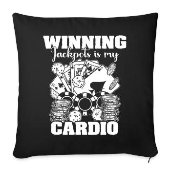 Casino - Sofa pillowcase 17,3'' x 17,3'' (45 x 45 cm) - black - Front