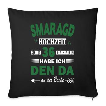 36 Years Relationship Anniversary Wedding Anniversary - Sofa pillowcase 17,3'' x 17,3'' (45 x 45 cm) - black - Front
