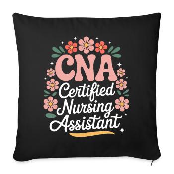 Caregiver Saying Funny Caregiver Gift - Sofa pillowcase 17,3'' x 17,3'' (45 x 45 cm) - black - Front