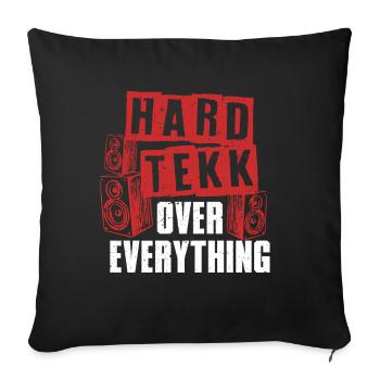 Hardtekk Over Everything Tekke East Germany - Sofa pillowcase 17,3'' x 17,3'' (45 x 45 cm) - black - Front