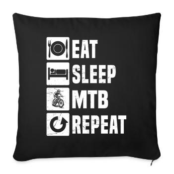 Pure mountain bike focus - Sofa pillowcase 17,3'' x 17,3'' (45 x 45 cm) - black - Front