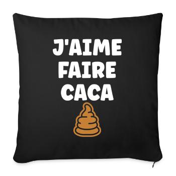 caca - Housse de coussin décorative 45 x 45 cm - noir - Devant