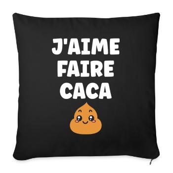 caca - Housse de coussin décorative 45 x 45 cm - noir - Devant