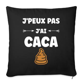 caca - Housse de coussin décorative 45 x 45 cm - noir - Devant