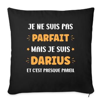 Darius_-9- - Housse de coussin décorative 45 x 45 cm - noir - Devant