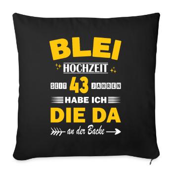 43 Years Relationship Anniversary Wedding Anniversary - Sofa pillowcase 17,3'' x 17,3'' (45 x 45 cm) - black - Front