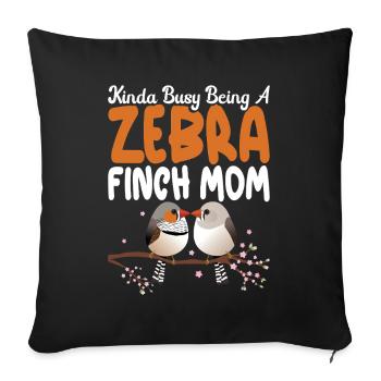 Outils pour propriétaires d’oiseaux pour les pinsons zébrés - Housse de coussin décorative 45 x 45 cm - noir - Devant