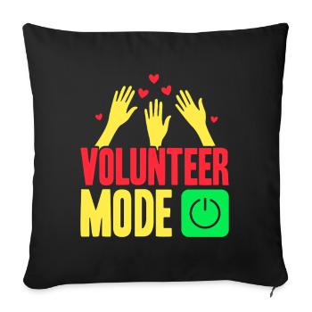 Volunteer Appreciation Mode On Volunteer - Sofa pillowcase 17,3'' x 17,3'' (45 x 45 cm) - black - Front