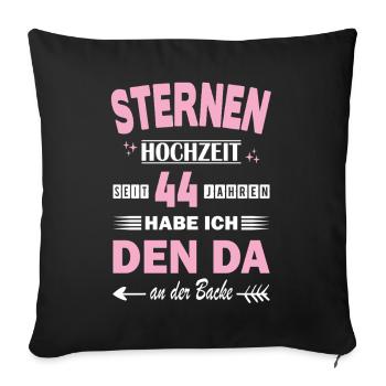 44 Years Relationship Anniversary Wedding Anniversary - Sofa pillowcase 17,3'' x 17,3'' (45 x 45 cm) - black - Front