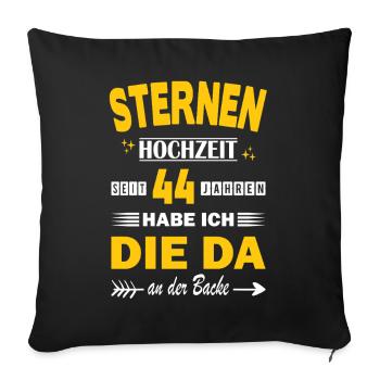 44 Years Relationship Anniversary Wedding Anniversary - Sofa pillowcase 17,3'' x 17,3'' (45 x 45 cm) - black - Front