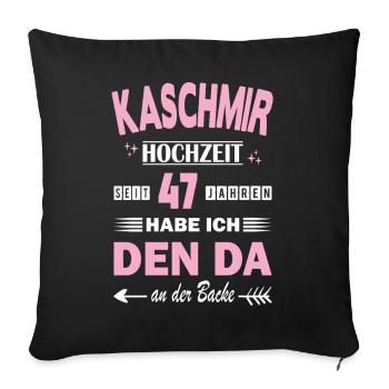 47 ans de relation Anniversaire de mariage - Housse de coussin décorative 45 x 45 cm - noir - Devant
