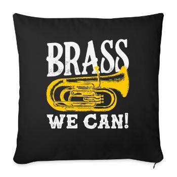 Vintage Euphonium Player - Sofa pillowcase 17,3'' x 17,3'' (45 x 45 cm) - black - Front