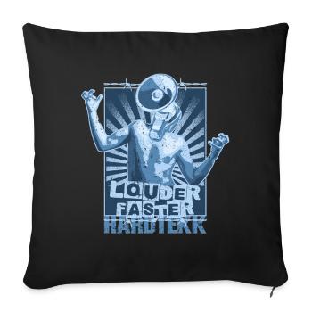 Hardtekk Tekke Allemagne de l’Est - Housse de coussin décorative 45 x 45 cm - noir - Devant