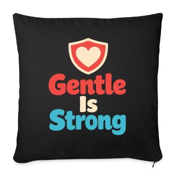 Gentle parenting identity, slow - Sofa pillowcase 17,3'' x 17,3'' (45 x 45 cm) - black - Front