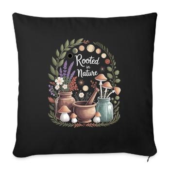 Rooted In Nature Forest Witches Nature Magic - Sofa pillowcase 17,3'' x 17,3'' (45 x 45 cm) - black - Front