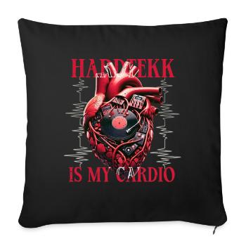 Hardtekk Is My Cardio Tekke East Germany - Sofa pillowcase 17,3'' x 17,3'' (45 x 45 cm) - black - Front