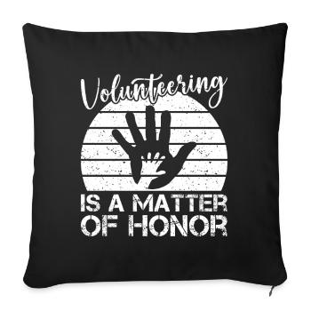 Social Worker Quote Is A Matter Of Honor Social - Sofa pillowcase 17,3'' x 17,3'' (45 x 45 cm) - black - Front