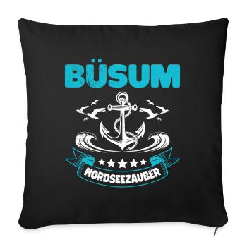 Büsum Wadden Sea BÜSUM MER DU NORD MAGIQUE Drôle - Housse de coussin décorative 45 x 45 cm - noir - Devant