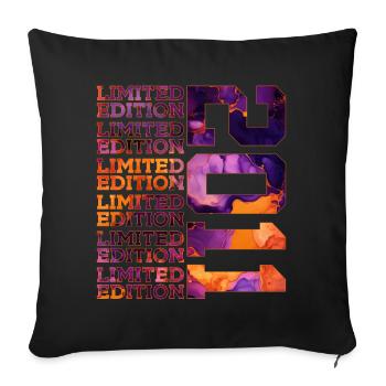 15TH BIRTHDAY LIMITED EDITION 2011 - Sofa pillowcase 17,3'' x 17,3'' (45 x 45 cm) - black - Front