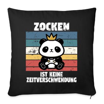 Les jeux vidéo ne sont pas une perte de temps. - Housse de coussin décorative 45 x 45 cm - noir - Devant
