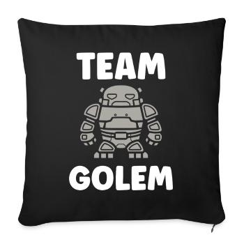 Team golem - Sofa pillowcase 17,3'' x 17,3'' (45 x 45 cm) - black - Front