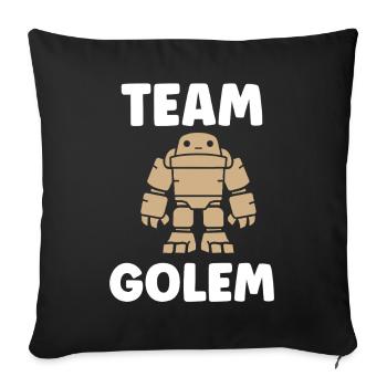 Team golem - Sofa pillowcase 17,3'' x 17,3'' (45 x 45 cm) - black - Front