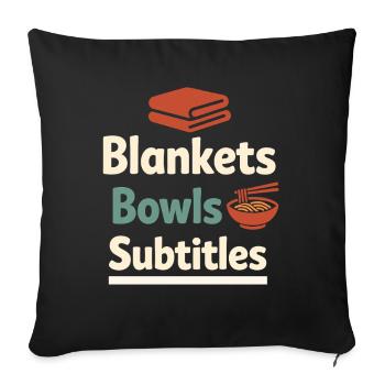 Anime introvert Weeb couch potato - Sofa pillowcase 17,3'' x 17,3'' (45 x 45 cm) - black - Front